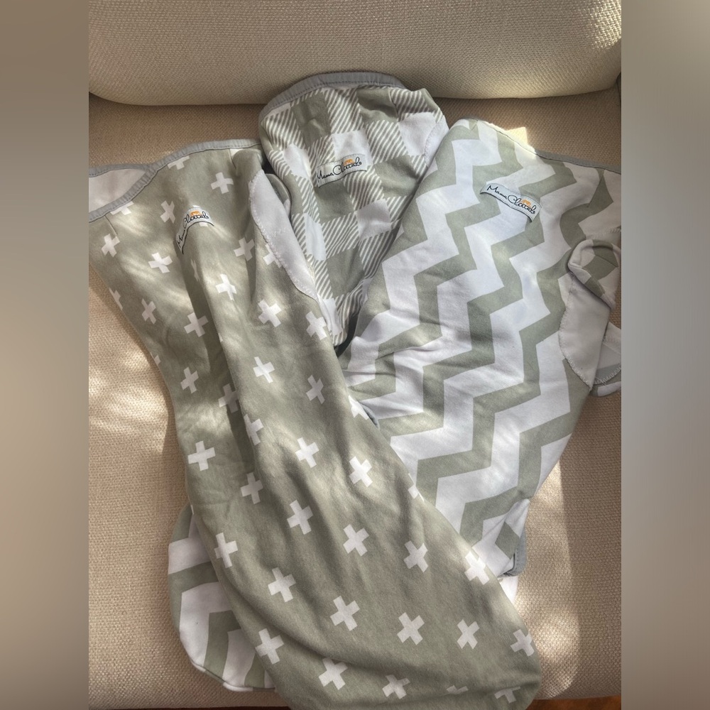 3 swaddles